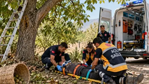 Ceviz toplarken ağaçtan düştü: Durumu ağır